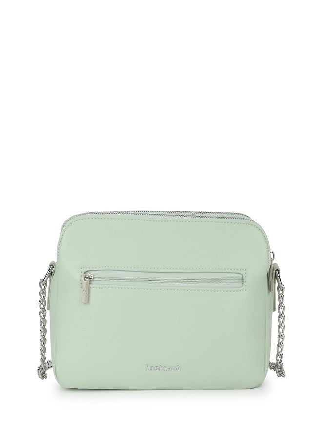 Fastrack Pastel Quilt Sling Bag for Women | Lightweight Quilted Crossbody with 3 Zippered Compartments, Detachable Strap and Soft-Tone Hardware | Stylish Everyday Sling for Casual Outings and College - Image 5