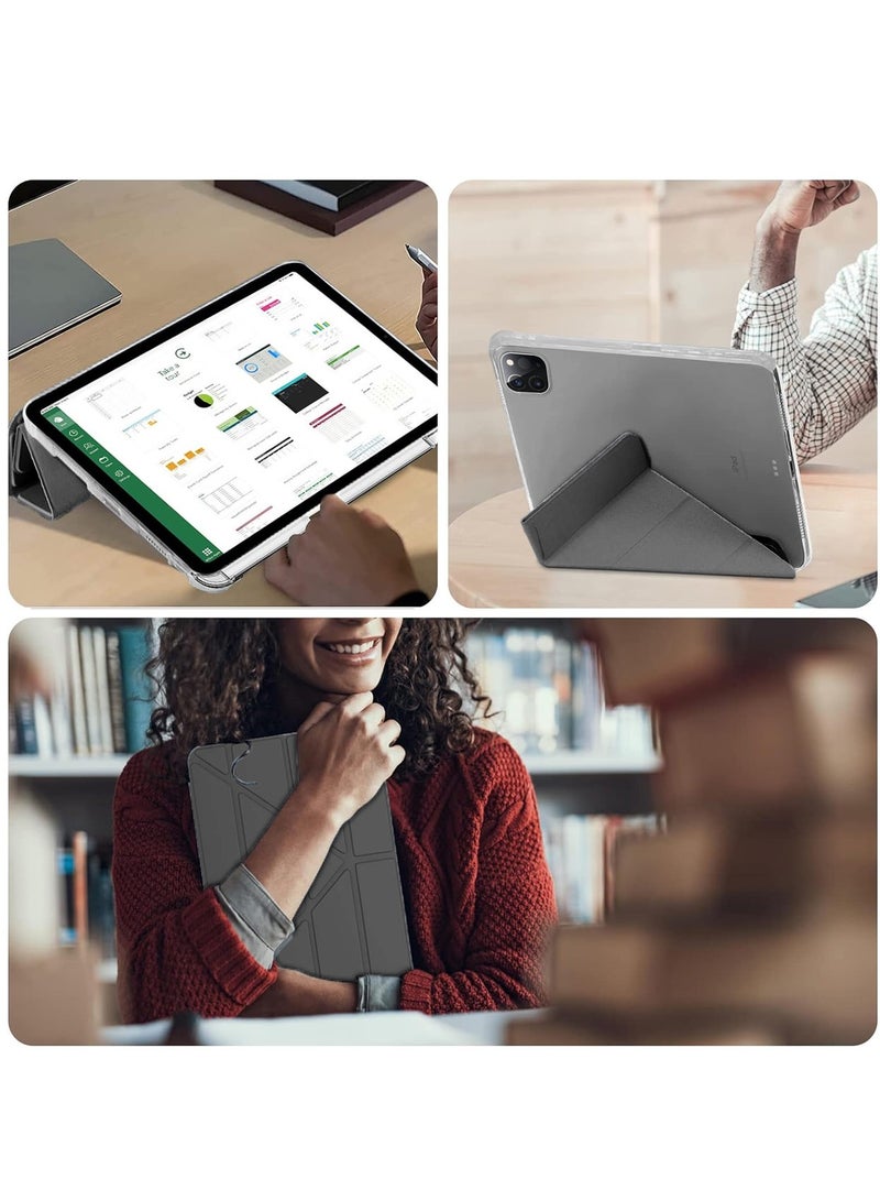 Wtech Symmetry 360 Smart Folio Series Auto Awake/Auto Sleep Leather Texture Case Cover For Apple iPad Pro 12.9 5G 2022 6th Generation 12.9 Inch Black - Image 3