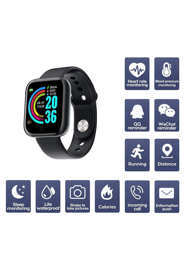 Watch, Sport Waterproof Smartwatch, Fitness Tracker with Heart Rate Blood Pressure, Sleep Monitor, Sleep Monitor,Message Call Reminder Smart Watch, Compatible for iOS/Android  - Image 2