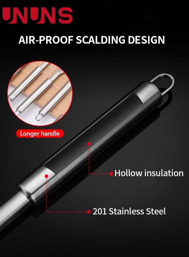 UNUNS Stainless Steel Cooking Tool Set,6-Piece Kitchen Utensils Set With Holder,Silver - Image 5