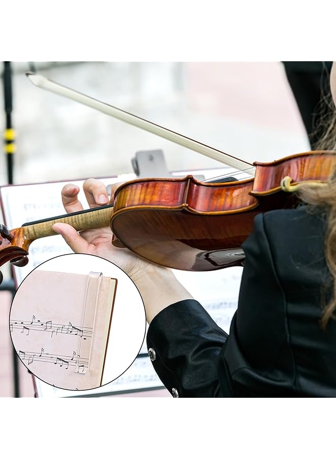 erorex 10 Clear Acrylic Music Stand Clips Secure Sheet Music Holders For Musicians Composers And Outdoor Gigs Perfect For Easy Reading And Rehearsals - Image 4