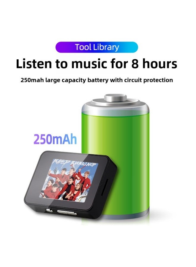 Bluetooth MP3 Mini-T7 Card MP3 Lightweight Portable Bluetooth MP4 Music Player Wholesale-Body Color:silver-memory Capacity:Bluetooth External Card Version + Data Cable + Headphone Cable + Packaging Box  - Image 5