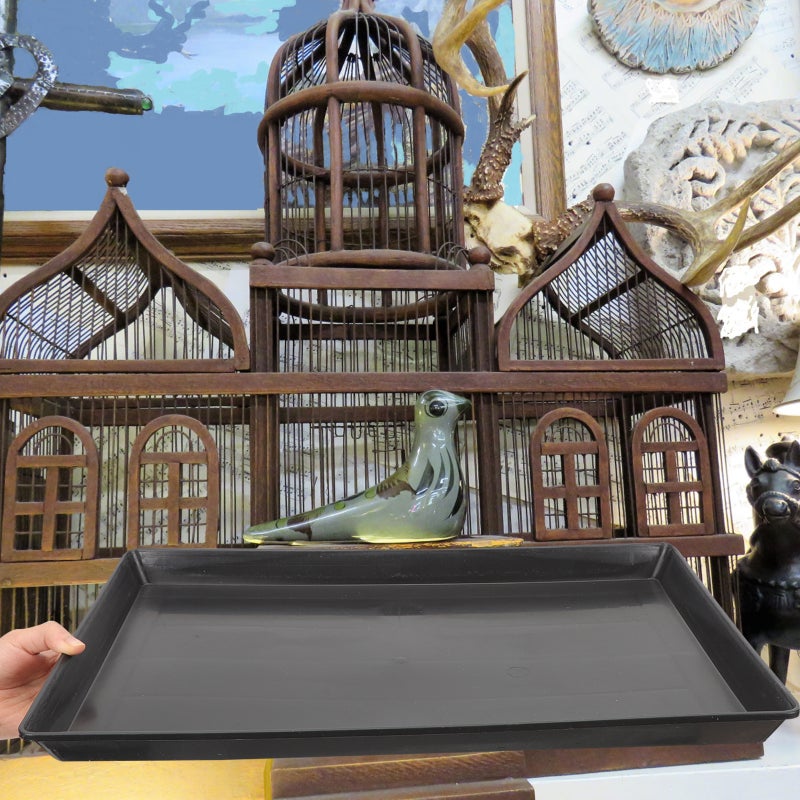 2Pcs Bird Cage Tray Small Dog Crate Tray Parrot Cage Tray Bunny Cage Bottom Tray for Replace - Image 5