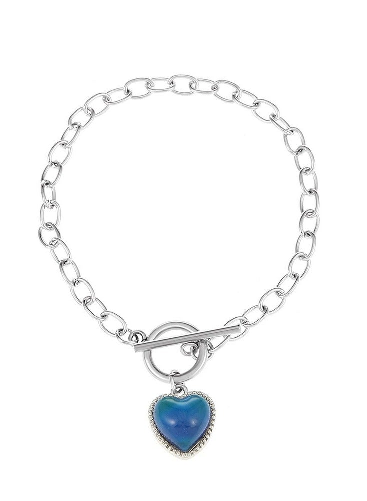 جلوسكي Color-Changing Heart Bracelet – Mood Matching Friendship Jewelry, Temperature Sensitive, Gift for Besties/Students - Image 3