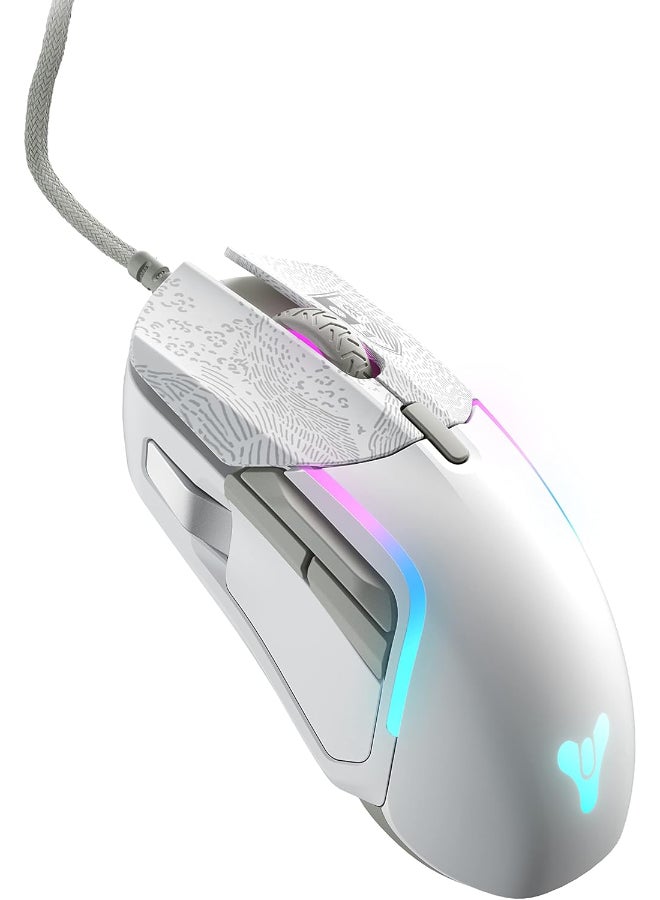 ستيل سيريز SteelSeries Rival 5 Destiny 2 Edition - ماوس ألعاب سلكي - FPS، MOBA، MMO، Battle Royale - مستشعر بصري TrueMove Air 18,000 CPI - 9 أزرار قابلة للبرمجة - وزن تنافسي 85 جم - Image 2