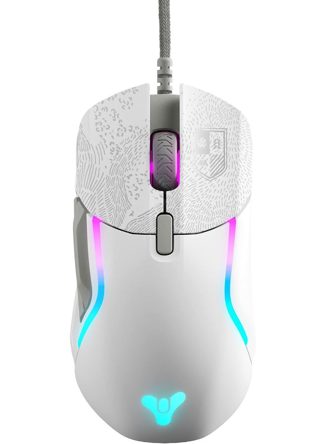 ستيل سيريز SteelSeries Rival 5 Destiny 2 Edition - ماوس ألعاب سلكي - FPS، MOBA، MMO، Battle Royale - مستشعر بصري TrueMove Air 18,000 CPI - 9 أزرار قابلة للبرمجة - وزن تنافسي 85 جم - Image 1