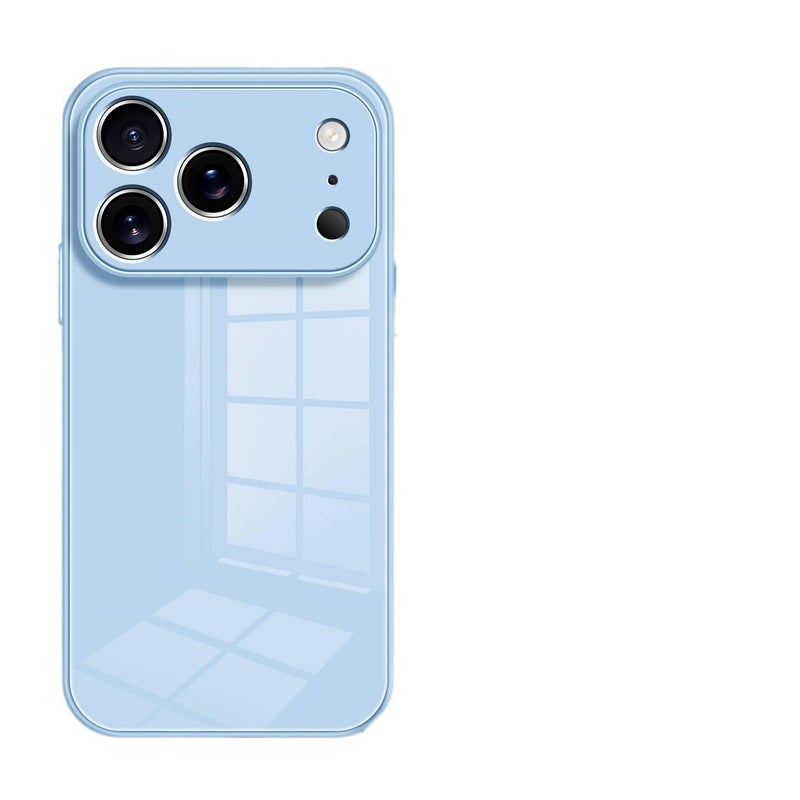 غطاء واقي بGlass لـ iPhone 13 باللون Antique White مع حماية من السقوط ومقاومة بصمات الأصابع مع مقاوم للصدمات مع تغطية كاملة سهل التخزين عملي للاستخدام المتكرر للحمل اليومي - Image 2