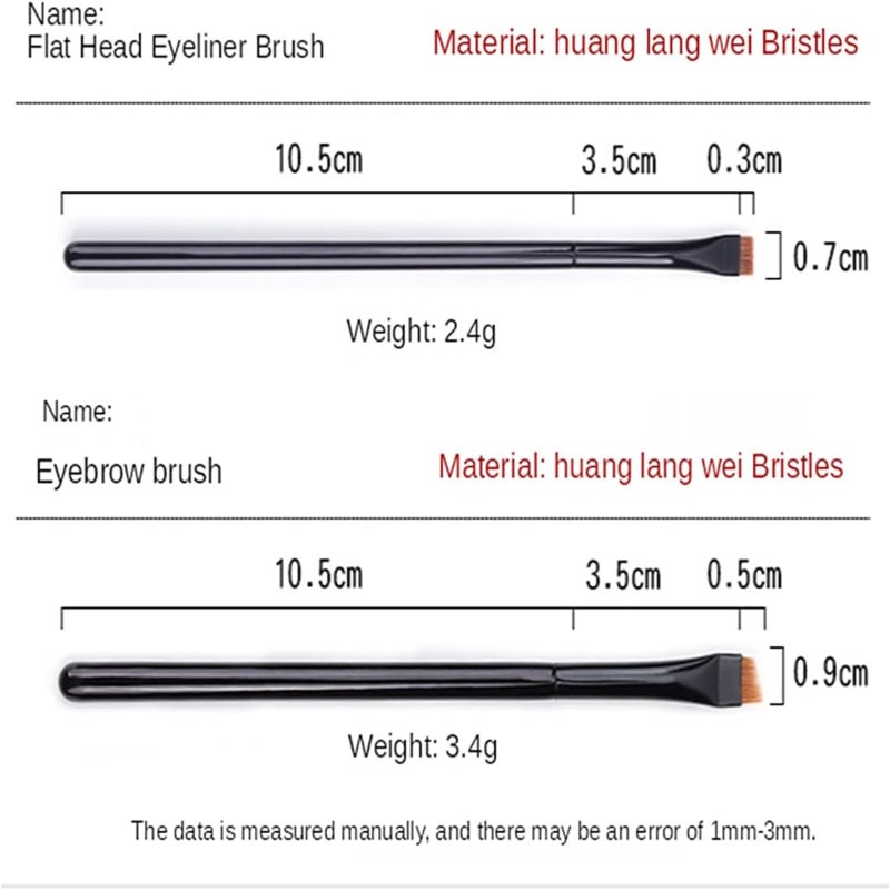 Eyeliner brush flat head oblique angle eyebrow brush eye lie silkworm eyebrow powder cover
Flawless makeup brush - Image 2