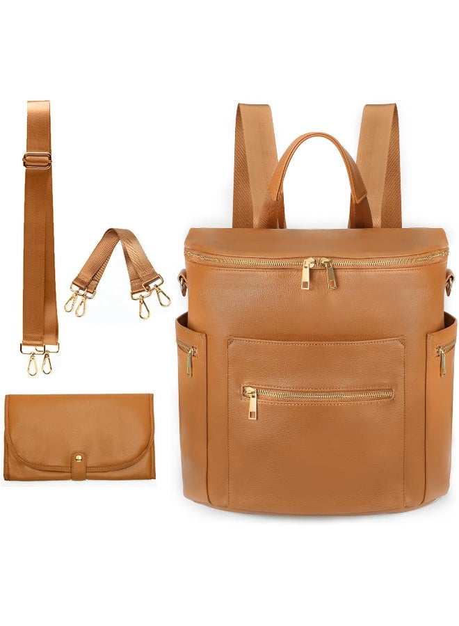 MF Store Leather Diaper Bag Backpack - Image 1