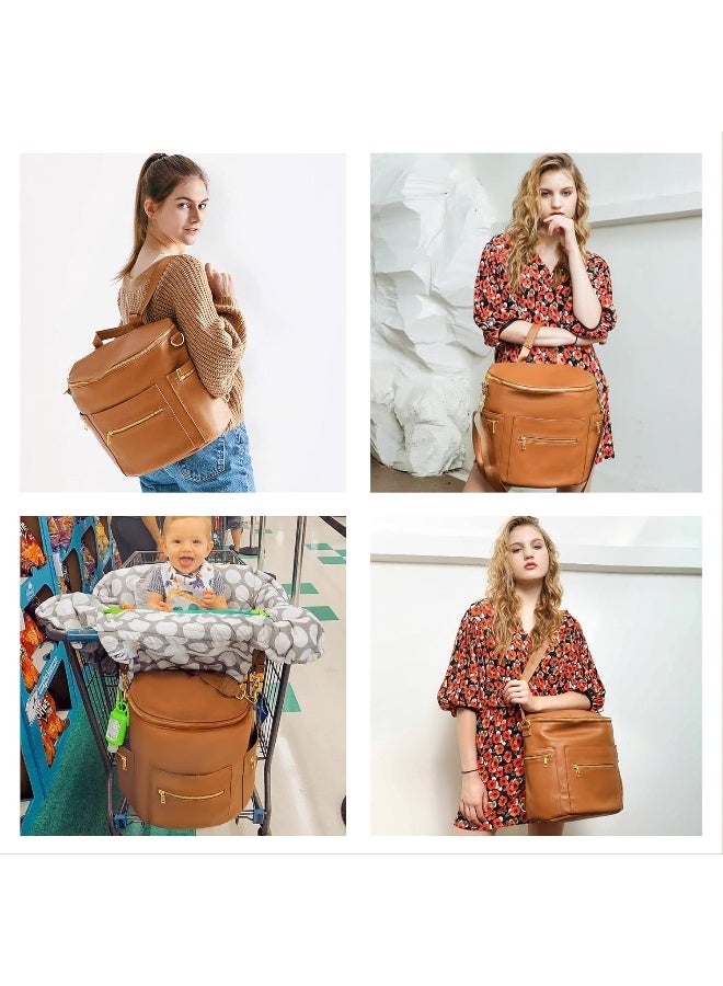 MF Store Leather Diaper Bag Backpack - Image 2