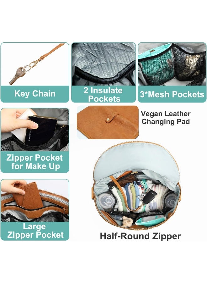 MF Store Leather Diaper Bag Backpack - Image 3