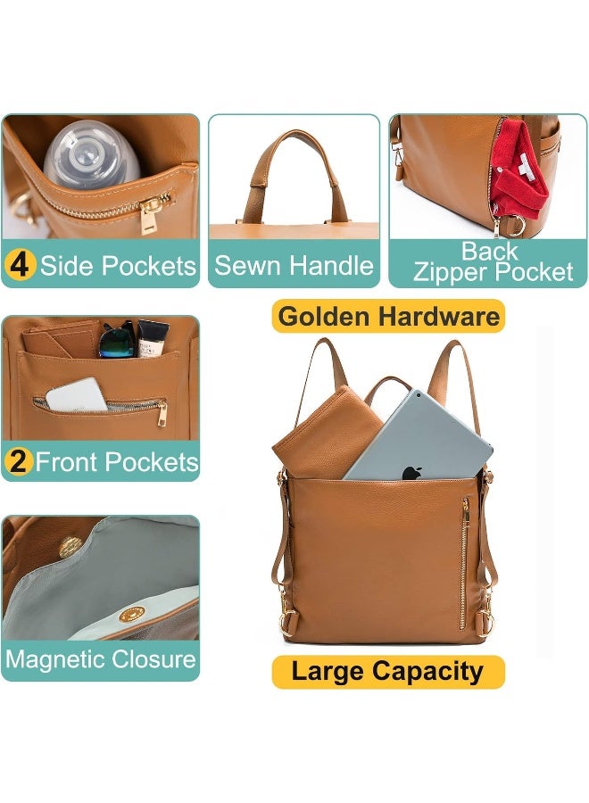 MF Store Leather Diaper Bag Backpack - Image 4