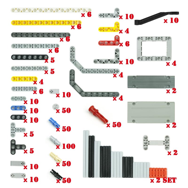 Pasacho 582pcs Technical Parts and Pieces Beams Axles Connectors Bricks Sets, Compatible with Technical, Chassis Frame Liftarm and Pins Building Blocks Accessories Robot Kits Bulk Toys - Image 5