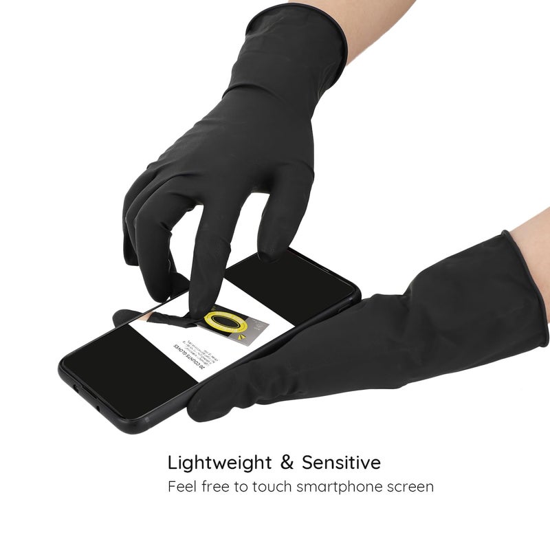 Segbeauty Dye Gloves for Hair, 20 Counts Black Reusable Hair Color Gloves Professional Washable Rubber Glove Hair Coloring Accessories for Home Cleaning Hair Dye Salon Highlighting - Large - Image 5
