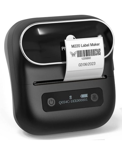 M220 Label Maker Label Printer Bluetooth Thermal Sticker Printer for Barcode, Organizing, Mailing, Small Business, Storage, Compatible with Phone, PC, Support Arabic And English