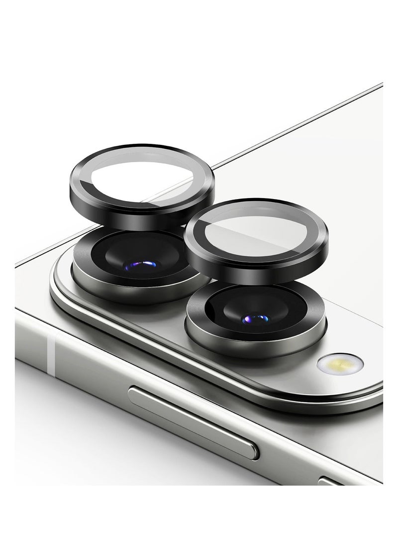 Samsung Galaxy S25 Edge Lens Protector, Sapphire Glass, Anti-Scratch, Anti-Reflection, Case-Friendly Titanium Black Protection - Image 1