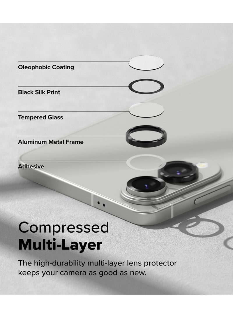 Samsung Galaxy S25 Edge Lens Protector, Sapphire Glass, Anti-Scratch, Anti-Reflection, Case-Friendly Titanium Black Protection - Image 5