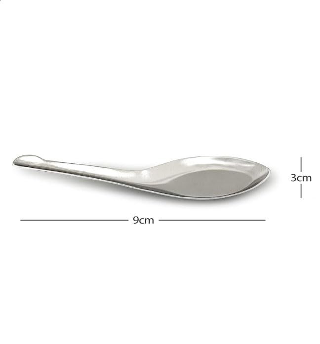 faas 12 Pieces Short Handle Spoon, Stainless Steel Small Spoons for Container/Small Spoon for Spices | Spoon for Masala Dabba | Length 9 cm - Image 2