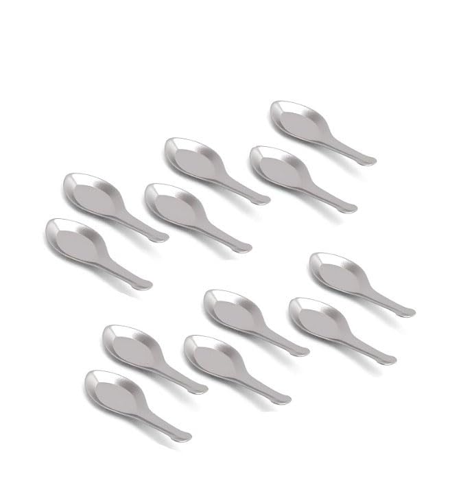 faas 12 Pieces Short Handle Spoon, Stainless Steel Small Spoons for Container/Small Spoon for Spices | Spoon for Masala Dabba | Length 9 cm - Image 4