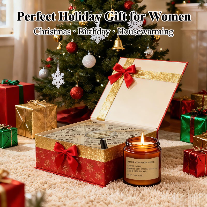 YINUO LIGHT 12 Pack Aromatherapy Candles for Home Scented, Aromatherapy Jar Candle Gifts for Women, Natural Soy Wax Amber Candle Set, Scented Candles Set for Birthday Valentine Birthday Day Present - Image 5