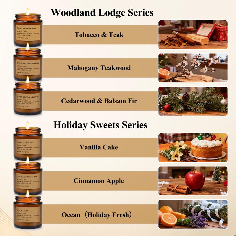 YINUO LIGHT 12 Pack Aromatherapy Candles for Home Scented, Aromatherapy Jar Candle Gifts for Women, Natural Soy Wax Amber Candle Set, Scented Candles Set for Birthday Valentine Birthday Day Present - Image 2