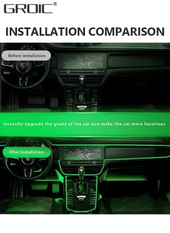 GROIC Neon Glowing LED Strip Lights, Wire Interior Car EL Wire 5m USB 5V Power Supply, Glowing Strobing Electroluminescent Wire Lights for Car Decorations (Fluorescent Green)  - Image 2