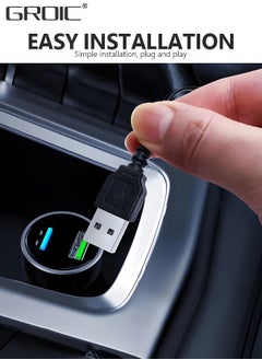 GROIC Neon Glowing LED Strip Lights, Wire Interior Car EL Wire 5m USB 5V Power Supply, Glowing Strobing Electroluminescent Wire Lights for Car Decorations (Fluorescent Green)  - Image 4