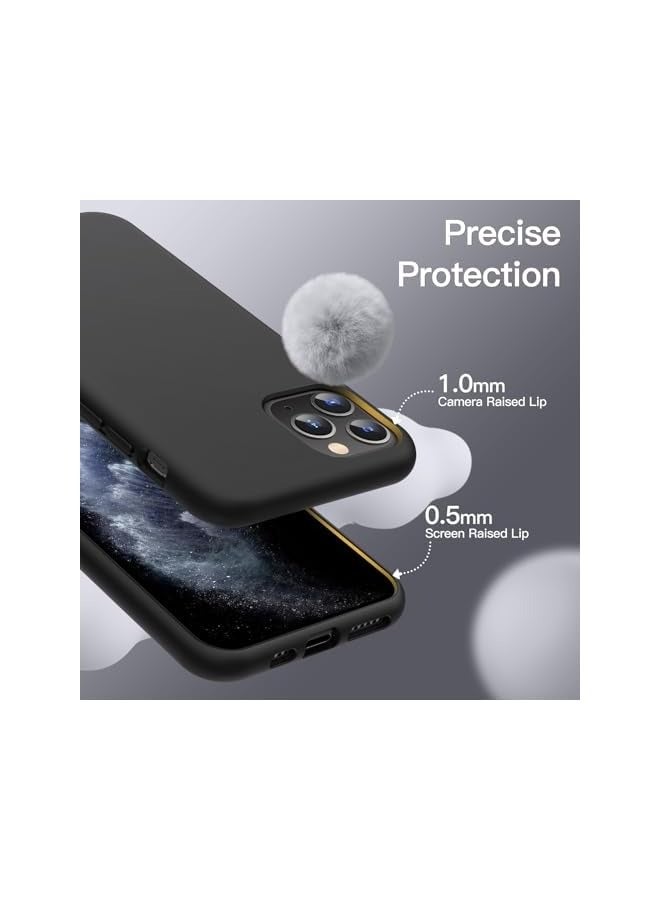 Jetech Silicone Case for iPhone 11 Pro 5.8-Inch, Silky-Soft Touch Full-Body Protective Phone Case, Shockproof Cover with Microfiber Lining (Black) - Image 4