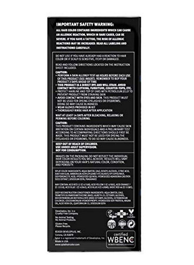 SPLAT مجموعة تلوين الشعر شبه الدائمة Midnight Azure Blue بدون مبيضات، نباتية، خالية من القسوة - Image 4