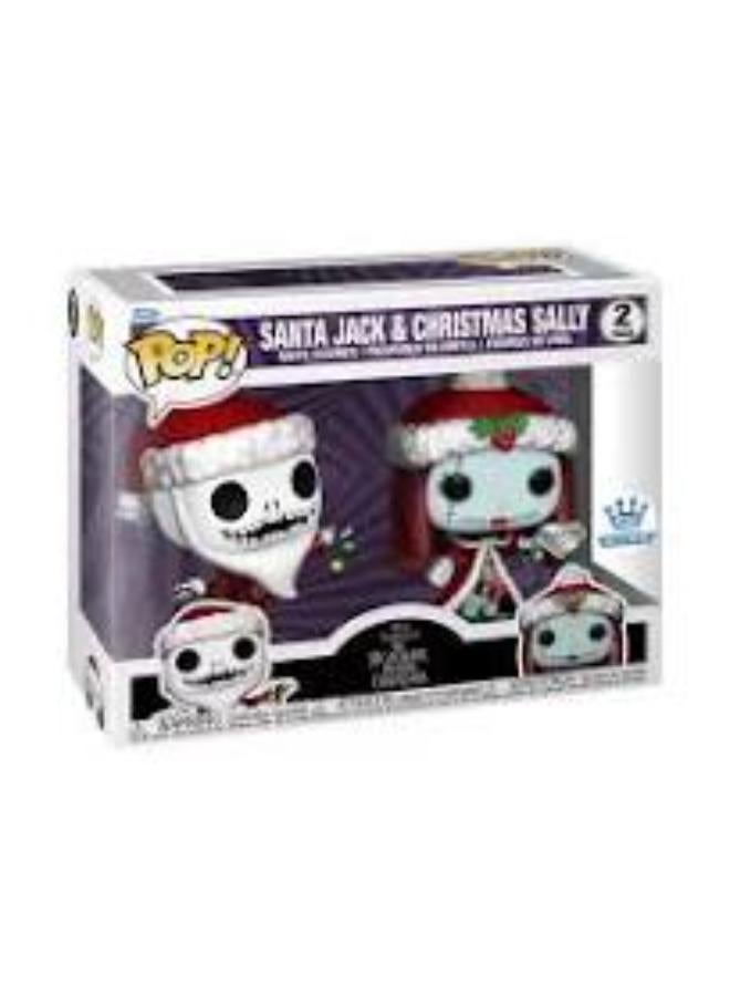 Funko Pop! 2 Pack Cartoon Animation : Disney - The Nightmare Before Christmas 30th - Jack and Sally 2pk (DGLT)  (Exc) - Image 2