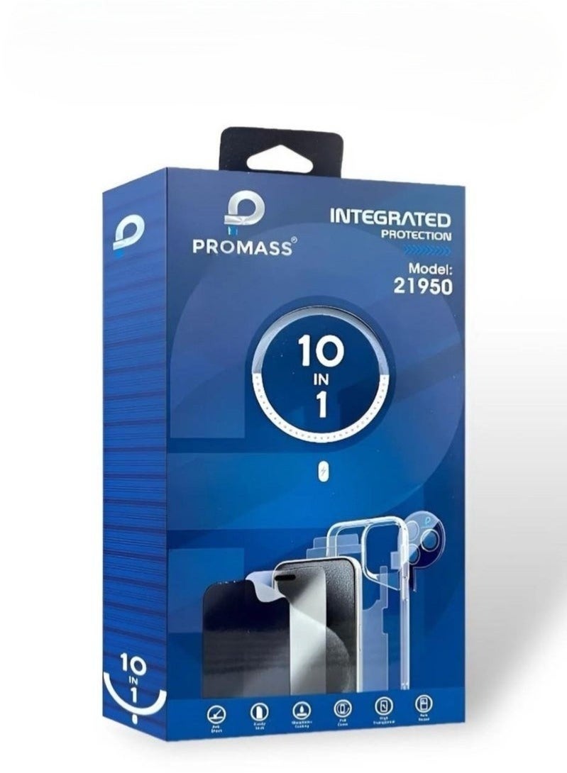 PROMASS integrated protection package for the iPhone 17 Air. The package has a new look and complete protection for your phone with a case that supports MageSafe wireless charging from Promas (10in1) - Image 4