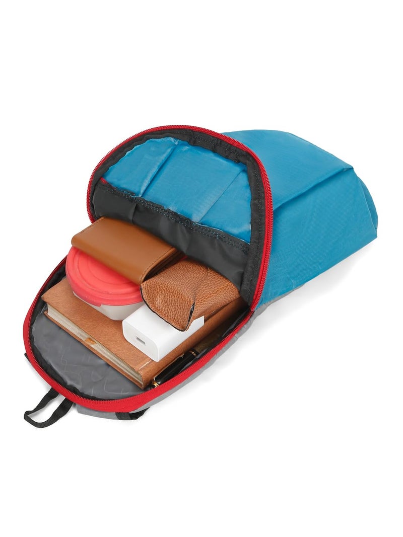 KAAYTEE Daypack Bag 2 Compartment Casual Backpack for Daily Use - Library, Office, Outdoor Hiking, Travel Bag, College Bag (Teal Blue) - Image 3