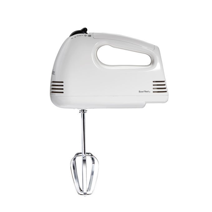 EASY MIX 5SPEED ELECTRIC HAND MIXER WITH BOWL REST COMPACT AND LIGHTWEIGHT 100 WATTS OF PEAK POWER WHITE 62515PS