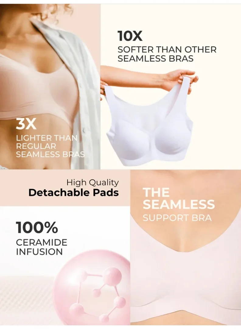 Intimate Queen Lavender Intimate Queen Skin-Soothing Wirefree Ceramide Infused Bra  | Best Price UAE