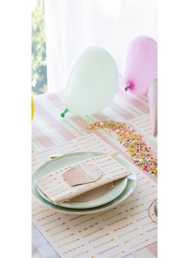 Hester & Cook Birthday Candles Paper Placemats for Dining Table - Disposable Square Party Placemats - 18 Sheets Per Pad American Made - Image 4