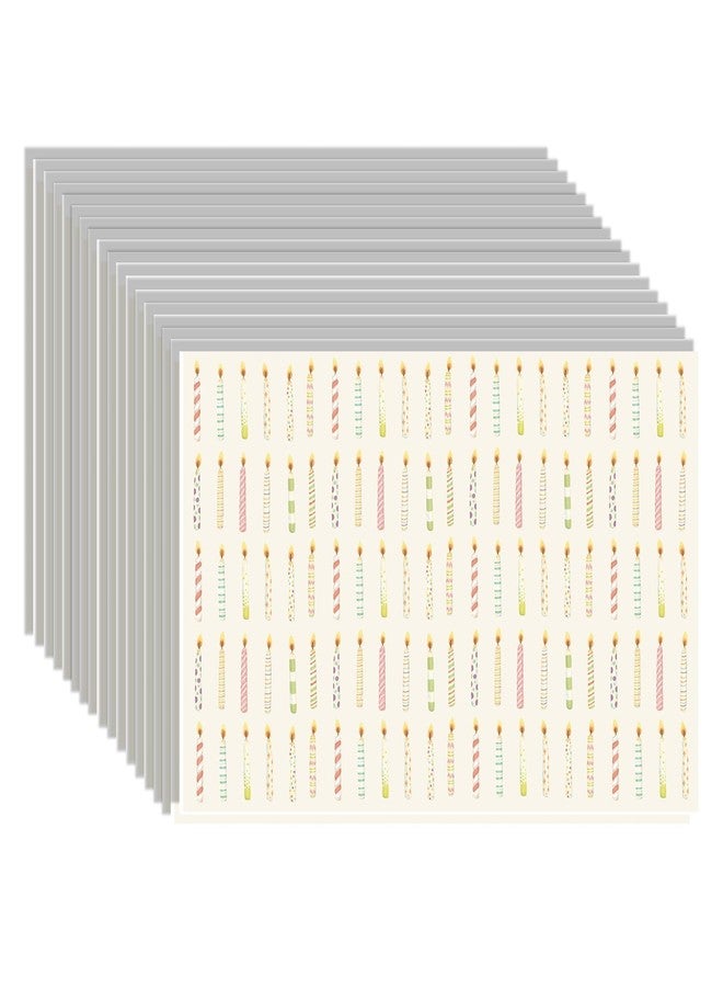 Hester & Cook Birthday Candles Paper Placemats for Dining Table - Disposable Square Party Placemats - 18 Sheets Per Pad American Made - Image 2