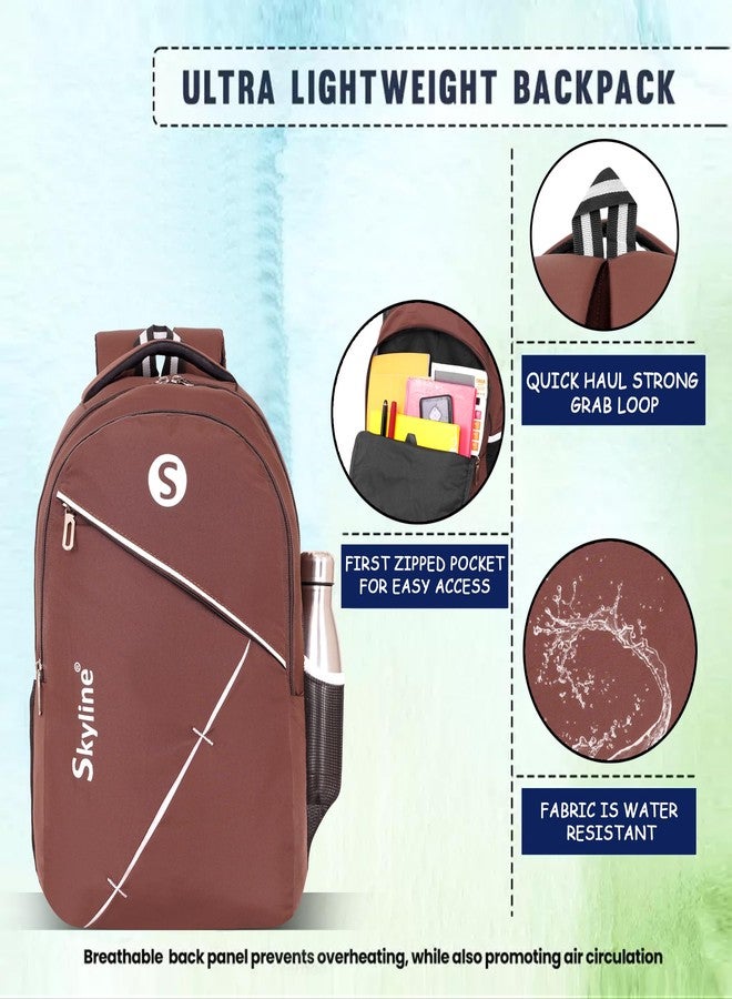 35L Travel and Office Laptop Backpack for Men and Women (BROWN) - Image 4