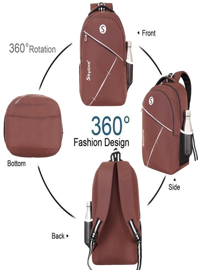 35L Travel and Office Laptop Backpack for Men and Women (BROWN) - Image 2