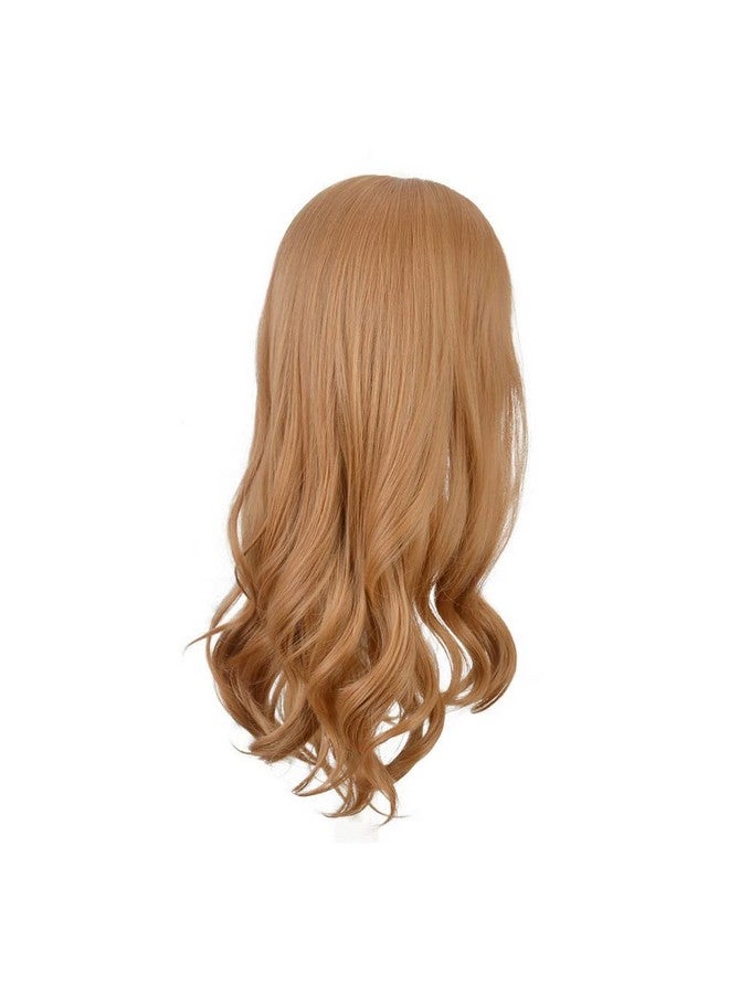 SiYi Iyi Little Girl Brown Wavy Curly Wig Middle Part Bangs Role Play Blonde Wig Festival And Party Play Wig - Image 5