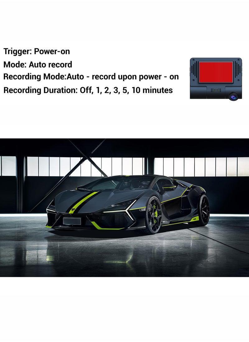Generic - Dash cam, 2K HDR three cameras, Front and Rear Inside Cars Camera,330° Around Car DVR System, Built-in WiFi Dash Camera for Cars with Night Vision - Image 1