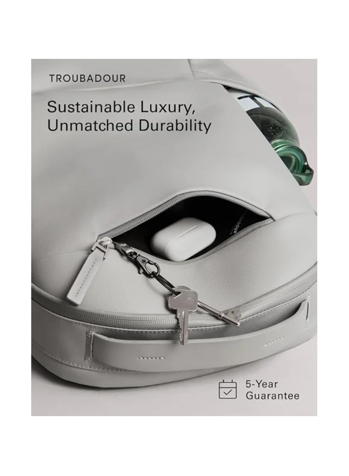 Troubadour Troubadour Apex Compact Backpack Premium Vegan, Waterproof Material - Laptop Sleeve, Comfort Straps - Scree