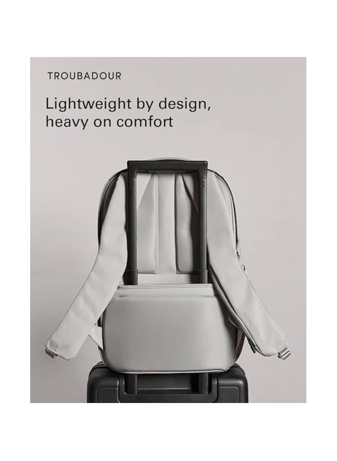 Troubadour Troubadour Apex Compact Backpack Premium Vegan, Waterproof Material - Laptop Sleeve, Comfort Straps - Scree