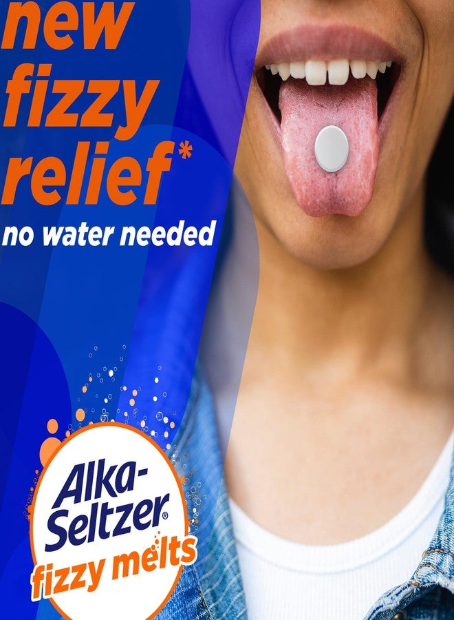 Alka-Seltzer Fizzy Melts, Dissolve on Tongue, No Water Needed, On-The-Go Dietary Supplement Antacid Tablets, for Relief of Occasional Heartburn and Acid Indigestion*, Orange Flavor, 64 Count - Image 2