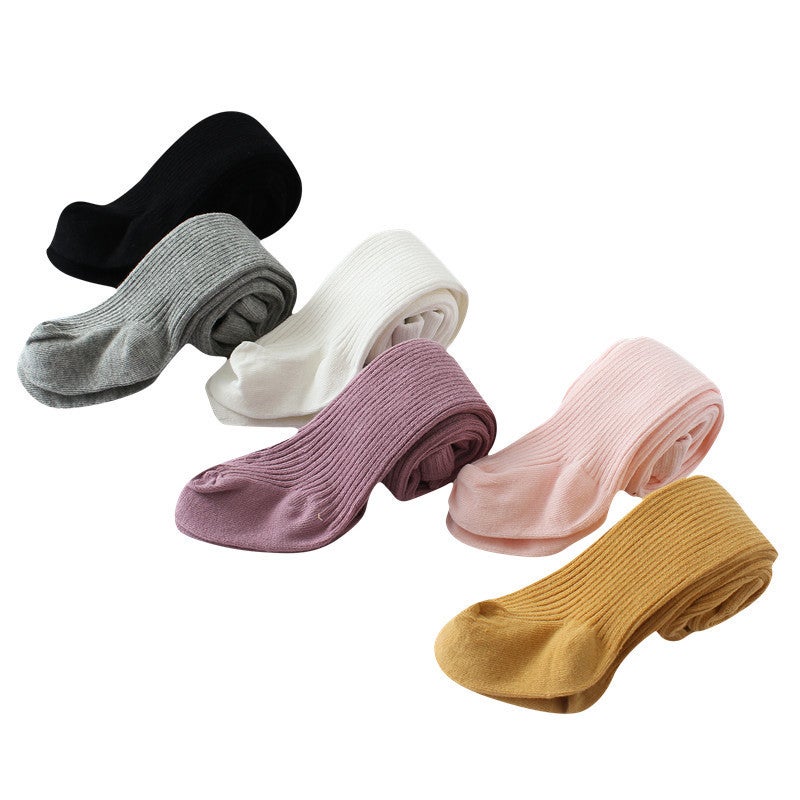 Children'S Pantyhose Class A Double Needle Wide High Waist High Elastic Baby Baby Big Pp Footless Pantyhose - Image 4