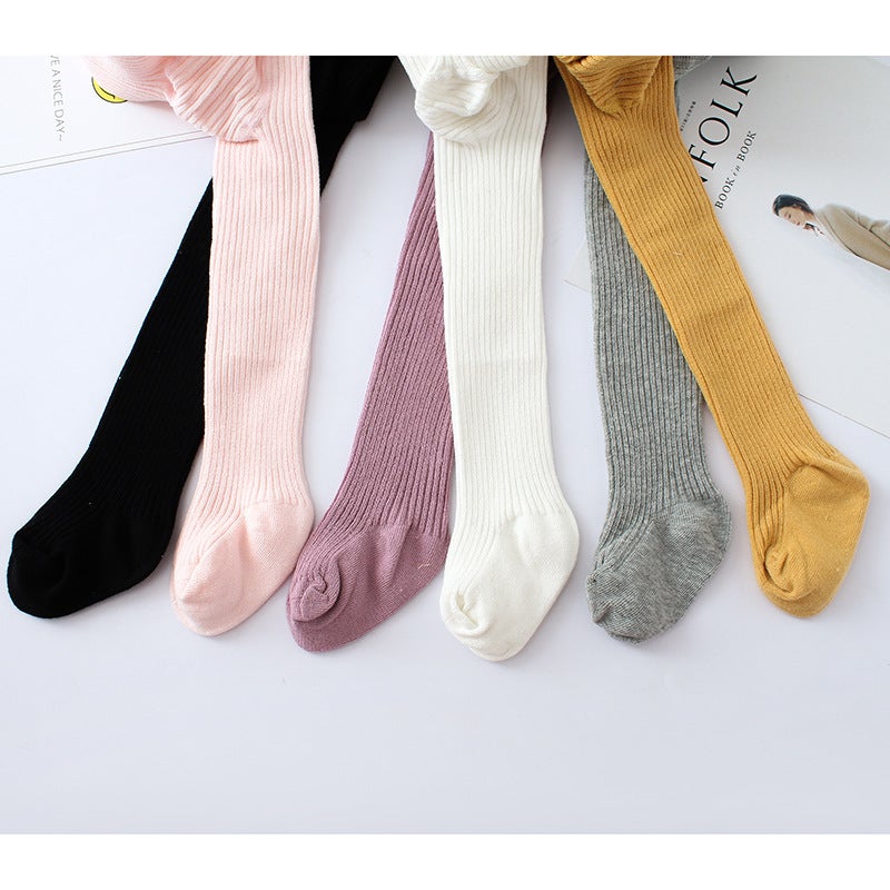 Children'S Pantyhose Class A Double Needle Wide High Waist High Elastic Baby Baby Big Pp Footless Pantyhose - Image 2