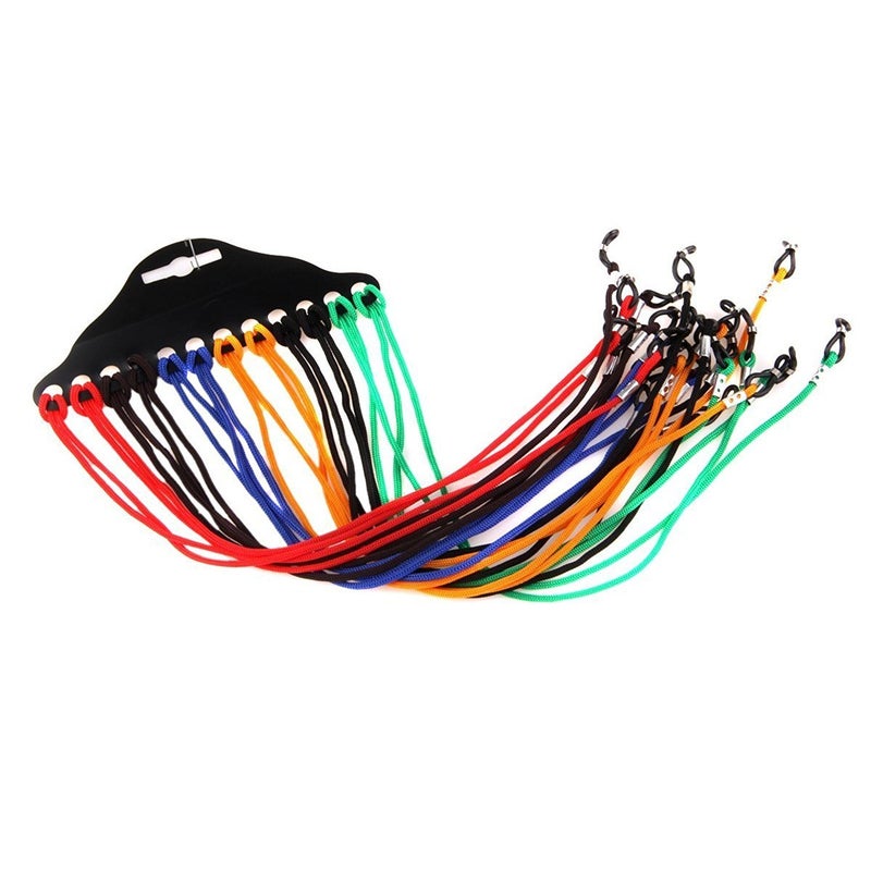 AEC 12pcs Multicolour Safety Eyewear Nylon Cord Glasses Neck Strap Eyeglass Holder Lanyard Accessories for Women Men & Kids - Image 1