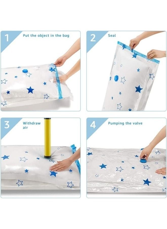 Western Mountains 6 Pieces Vacuum Storage Bags With Pump Multicolour - Image 5