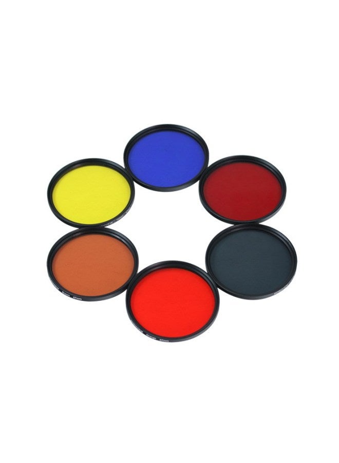 High Definition UV Filter Single Reflex Camera Lens Pure Color Red Blue Purple Orange Polarized Photography Equipment Light Transmission-Color:52MM  - Image 3