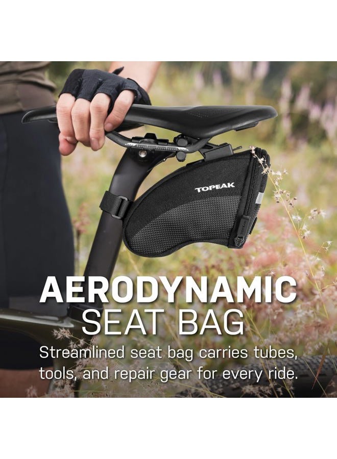 TOPEAK Unisex Adult Aero Wedge Pack Saddle Bag - Black, 17 x 8 x 12 cm/0.66 Litre - Image 2