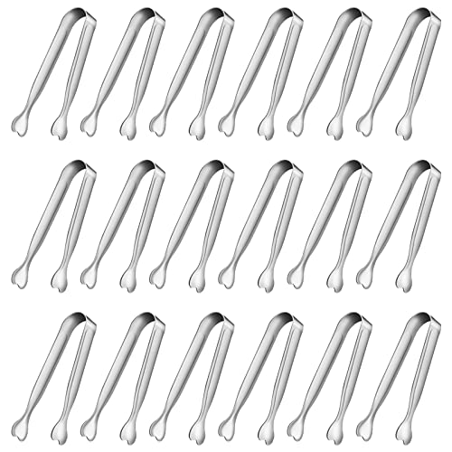 ANYTRP Mini Serving Tongs, Anytrp 18-Packs Stainless Steel Sugar Tongs, 4.3inch Ice Tongs Kitchen Appetizers Tongs for Coffee Bar, Tea Party, Desserts Party, Sugar and Ice Bucket - Image 1